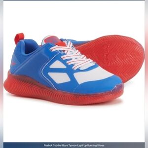 Reebok Tycoon Toddler Boys Light-Up Running Shoes Red Blue Sz 8T